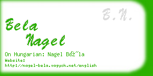 bela nagel business card